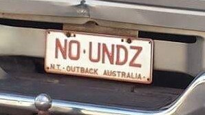 NT funny number plate, NO UNDZ. Picture: Facebook / Geoff Hefron