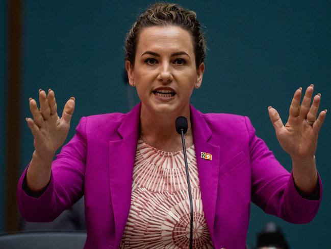 Chief Minister Lia Finocchiaro in the Northern Territory Parliament on March 27, 2025. Picture: Pema Tamang Pakhrin