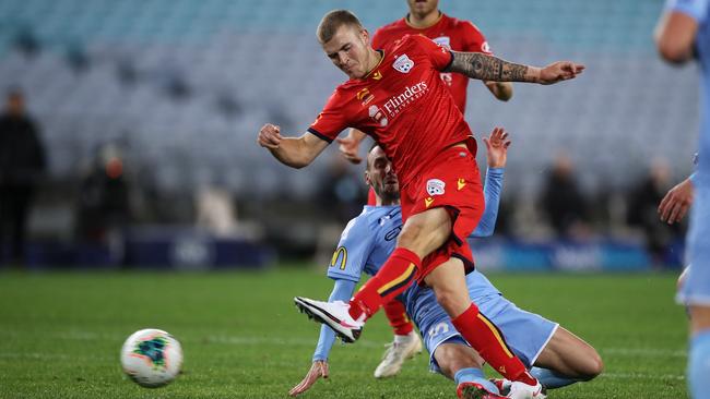 Aussie-born Riley McGree has been brilliant for Adelaide United since returning. Picture: Mark Kolbe/Getty Images