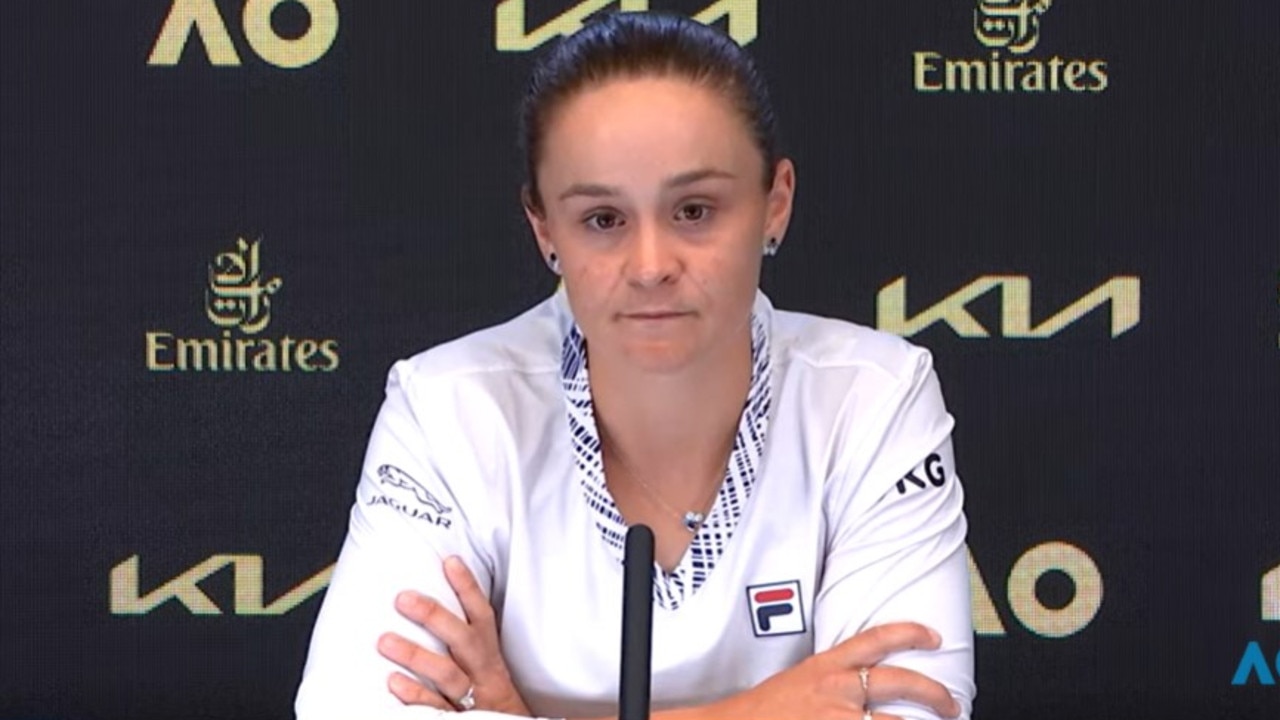 Ash Barty said she had “no idea” if something sinister was at play in regards to Peng's situation. Picture: Australian Open YouTube