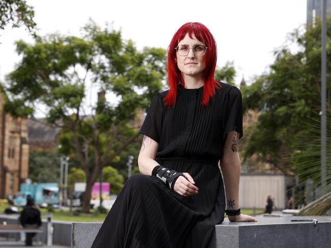 Researcher and PhD student Gemma Smart is grappling with $20,000 of uni debt still to pay after two decades. Over the last couple of years, her repayments have been immediately put back on by indexation. Picture: Jonathan Ng