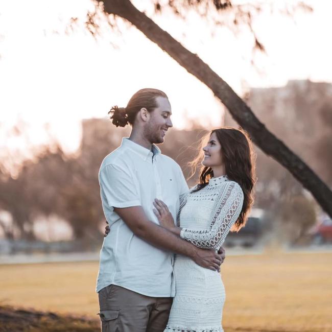 Kienan Moore and his girlfriend Olivia Hinz. Photo: Reilly Wardrope.