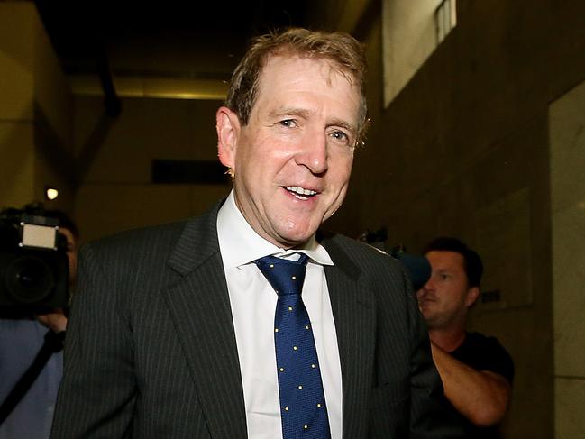 National Party president Larry Anthony arriving at Parliament House in Canberra.