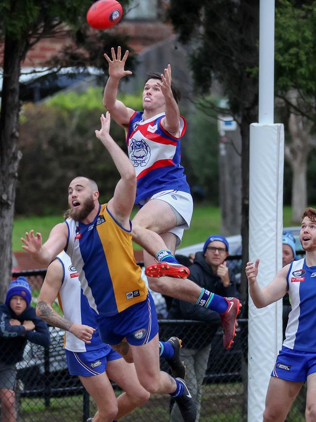 Parker Heatley can’t hold onto the speccie. Picture: George Salpigtidis