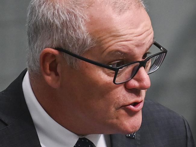 CANBERRA, AUSTRALIA, NewsWire Photos - MAY 24, 2023: Former Prime Minister Scott Morrison makes a statement on the voice to Parliament in the house of representatives at Parliament House in Canberra. Picture: NCA NewsWire / Martin Ollman