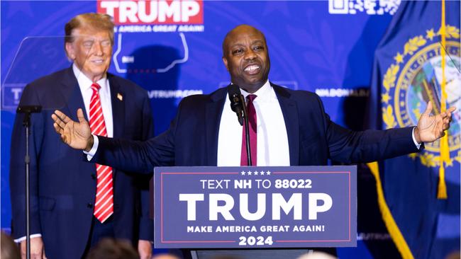 Tim Scott joins Donald Trump at rally amid Vice President rumours | Sky ...