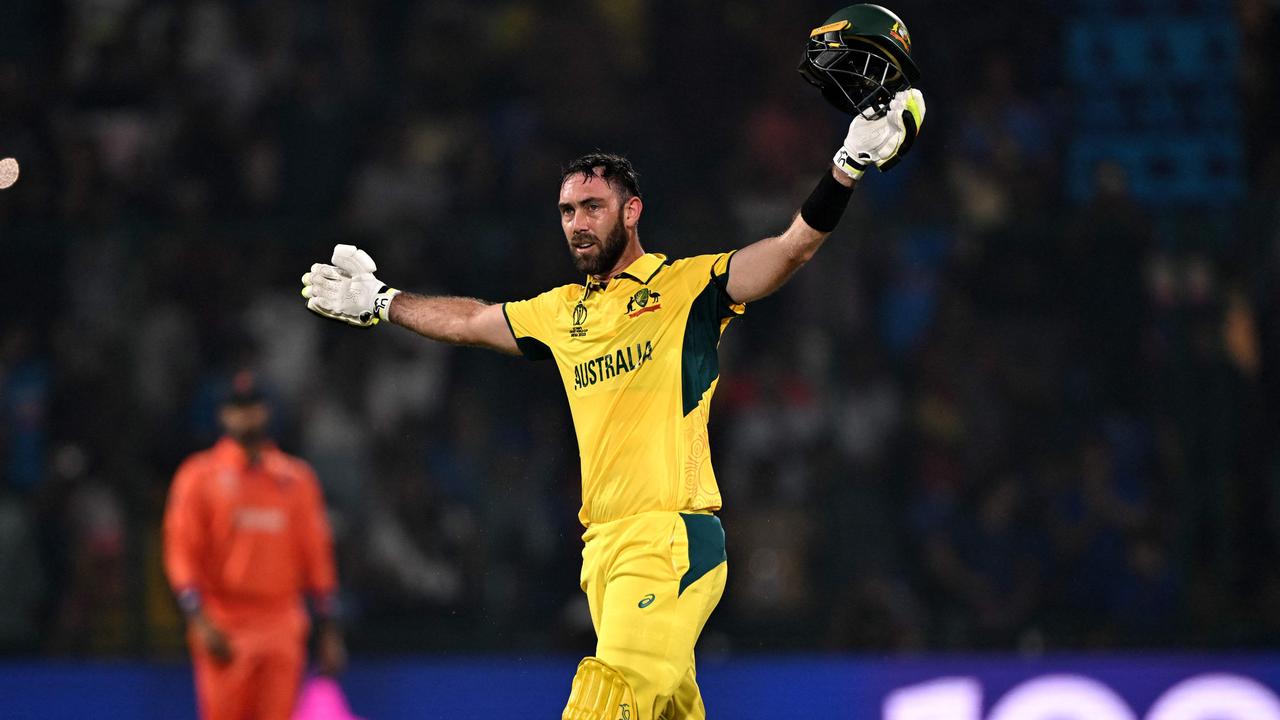 Glenn Maxwell’s century showed Australia can go all the way. (Photo by Arun SANKAR / AFP)