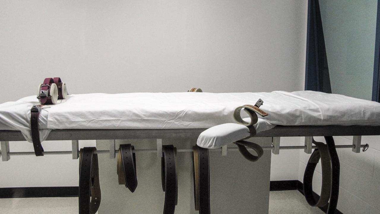 Nebraska's lethal injection chamber where Carey Dean Moore heaved and turned purple before authorities drew a curtain around him or a mystery 14 minutes. Picture: Nate Jenkins.,