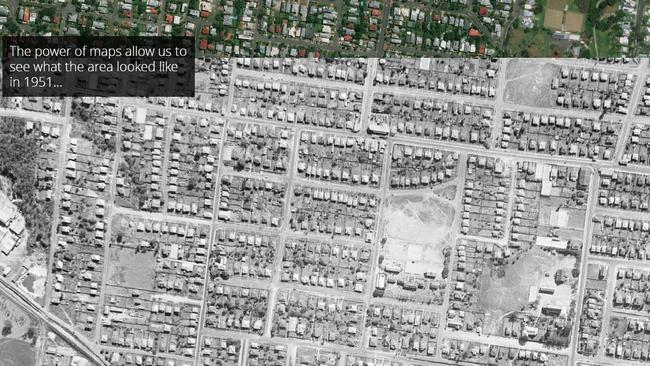 What Grange looked like in 1952, when Betty Shanks was murdered. Picture: Esri Australia