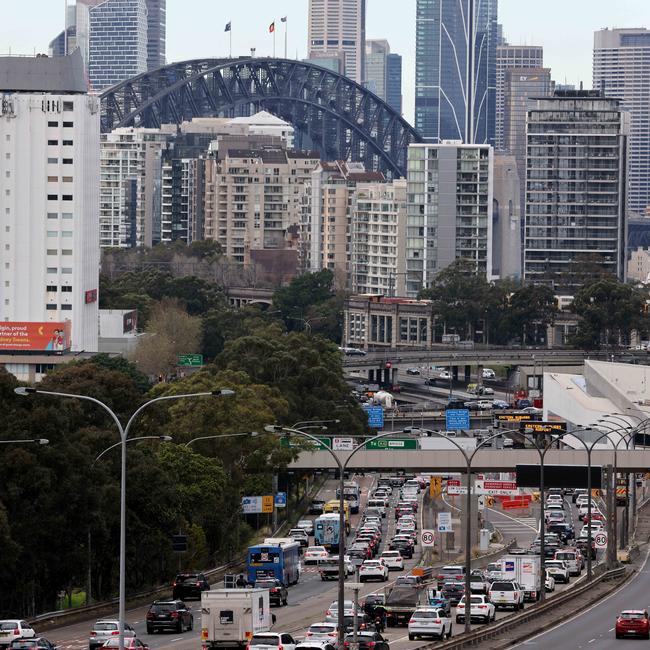 Sydney gridlocked traffic … yeah nah. Picture: NCA NewsWire / Damian Shaw