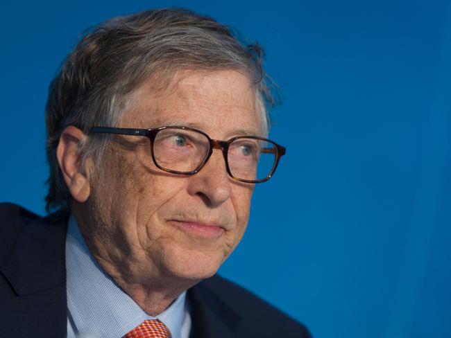 Microsoft founder Bill Gates seems to be holding on to his wedding ring. Picture: AFP