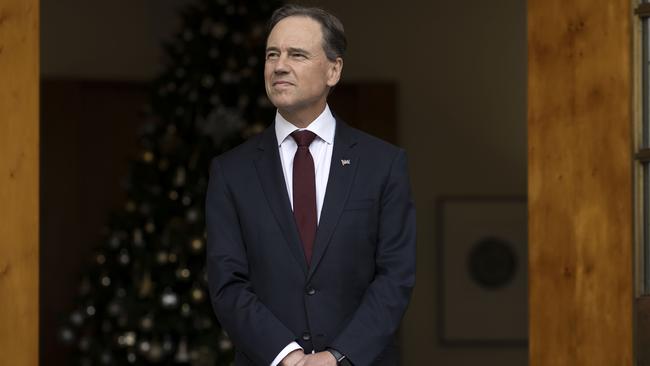 Greg Hunt plans to roll out the vaccine early next year. Picture: NCA NewsWire / Gary Ramage