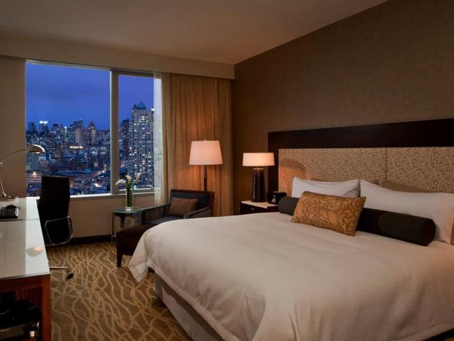 One of the rooms of the InterContinental Hotel New York Times Square.