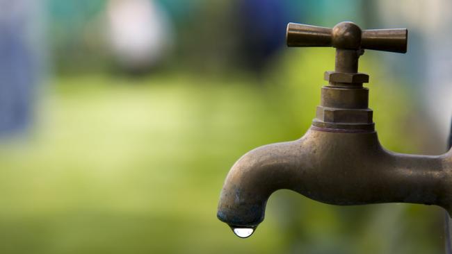 Generic image of garden tap faucet dripping water.