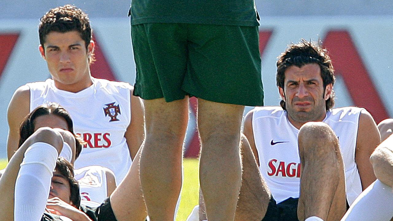 Luis Figo has been accused of copying Cristiano Ronaldo’s Kobe Bryant tweet