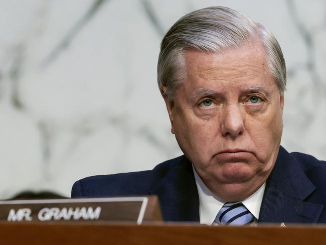 WASHINGTON, DC - MARCH 22: Sen. Lindsey Graham (R-SC) questions U.S. Supreme Court nominee Judge Ketanji Brown Jackson during her Senate Judiciary Committee confirmation hearing in the Hart Senate Office Building on Capitol Hill March 22, 2022 in Washington, DC. Judge Ketanji Brown Jackson, President Joe BidenÃ¢â¬â¢s pick to replace retiring Justice Stephen Breyer on the U.S. Supreme Court, would become the first Black woman to serve on the Supreme Court if confirmed. (Photo by Anna Moneymaker/Getty Images)