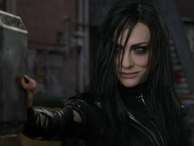 Cate Blanchett as Hela in a scene from the Gold Coast shot Marvel hit, Thor: Ragnarok