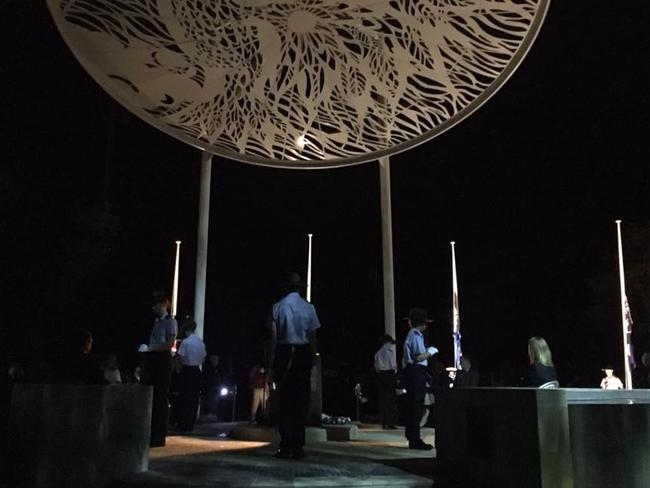 Anzac Day dawn service at Runaway Bay. Picture: Chez Prior