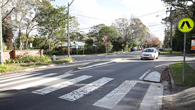 Northern Beaches Council said it’s investigating, a proposal to move the crossing three years ago didn’t go ahead when it was decided it would make visibility worse. Picture: Adam Yip