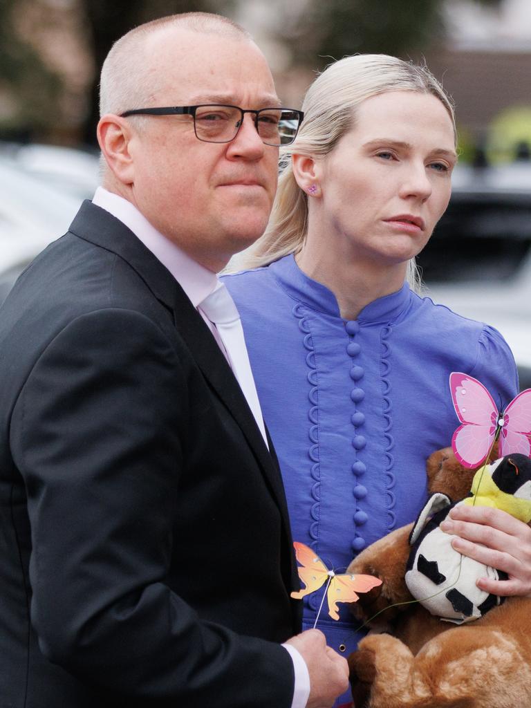 Charlotte’s mum Kelly and stepdad Mat. Picture: NewsWire / Max Mason-Hubers