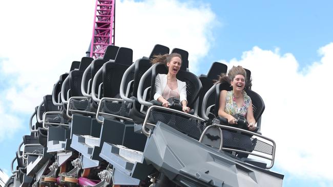 The DC Rivals HyperCoaster, which will officially open at Warner Bros. Movie World. Picture Glenn Hampson.