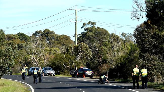 Moorooduc Highway near Bungower Rd was closed for several hours following the crash. Picture: Nicole Garmston