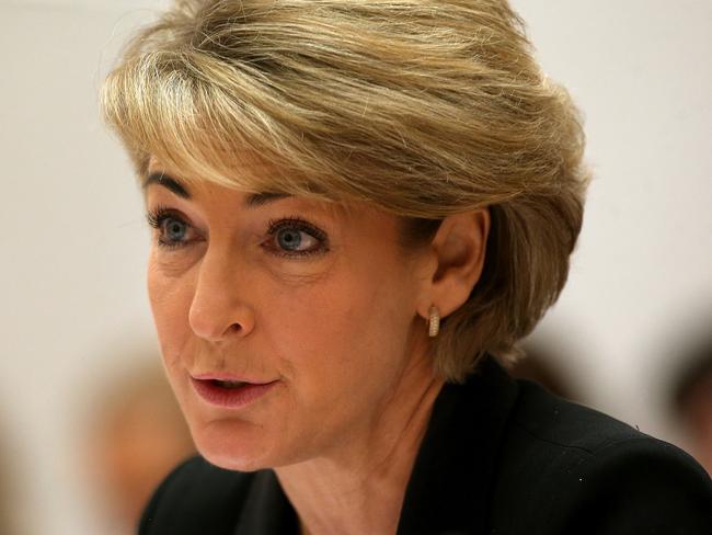 Minister for Jobs and Innovation Senator Michaelia Cash appearing at a Senate Employment Legislation Committee at Parliament House in Canberra. Picture Kym Smith