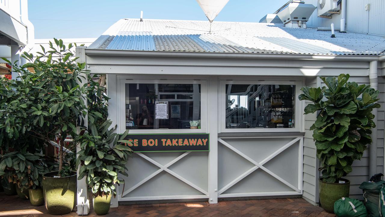 Diners are usually happy to line-up for seats at the popular Rice Boi restaurant at the Wharf Mooloolaba. Picture: Brad Fleet