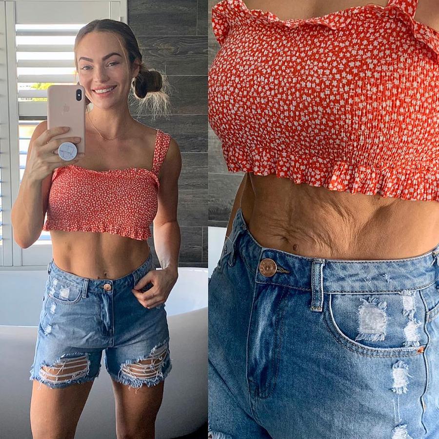 The fitness guru has always been open and honest about the realities of pre and post pregnancy ... Picture: Instagram/ EmilySkye