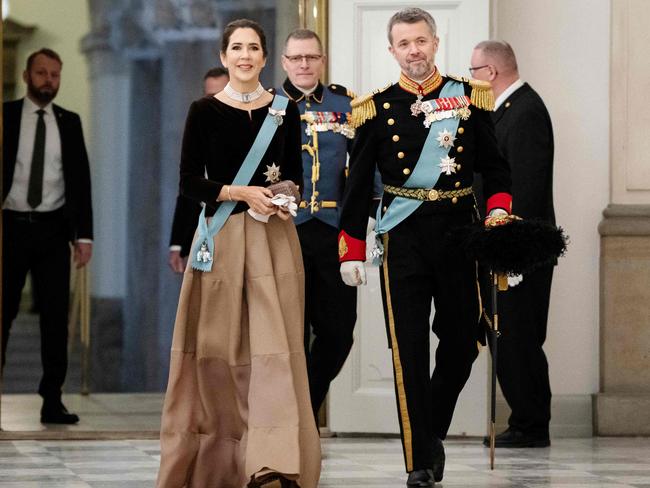 The couple pictured last week at Christiansborg Palace in Copenhagen where they will be crowned. Picture: AFP