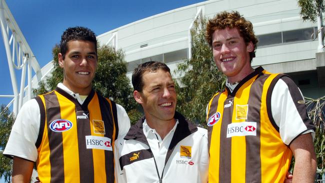 Jarryd Roughead was drafted alongside Lance Franklin to Hawthorn.