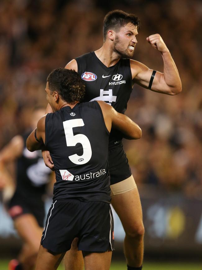 Nic Newman had a huge influence in his first game for Carlton. Pic: Michael Klein