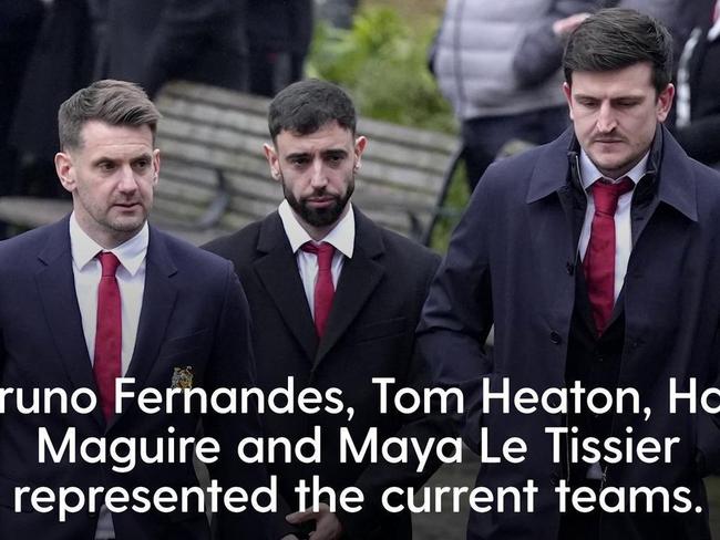 Manchester United greats gather to pay final respects at Denis Law’s funeral