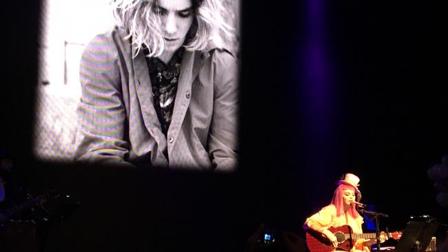 Madonna pays tribute to Rocco in Melbourne. (Pic: Linda Freedman/AFG)