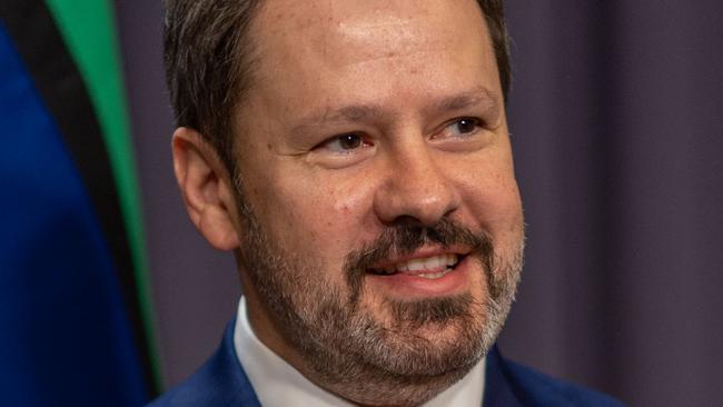 CANBERRA, AUSTRALIA - NewsWire Photos MARCH 29, 2023: Prime Minister, Anthony Albanese with the Minister for Industry and Science, Ed Husic spoke to the media during a press conference in Parliament House in Canberra.Picture: NCA NewsWire / Gary Ramage