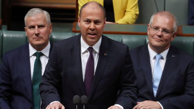 Josh Frydenberg delivers the budget speech. Picture Gary Ramage