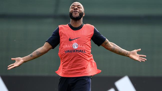 Manchester City forward Raheem Sterling is expected to partner Harry Kane in attack in England’s starting XI against Tunisia this morning. Photo: AFP