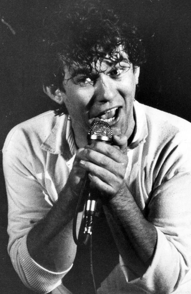 Jimmy Barnes performing in Adelaide in 1982. Picture: Paul Lakatos