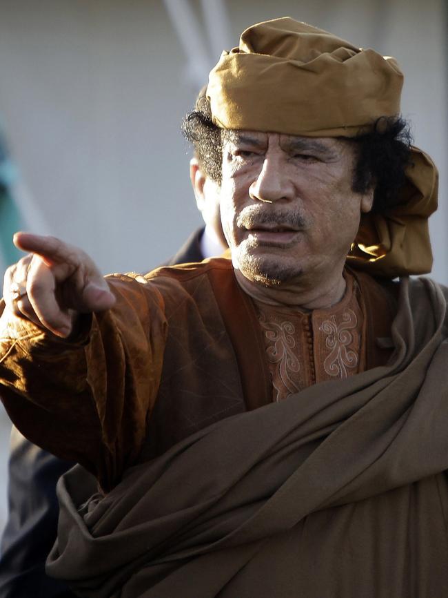 Former Libyan dictator Colonel Gaddafi in 2011.