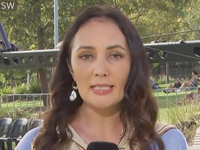 Friday 26 January 2024, Bridget Brennan reporting on ABC TV's News Breakfast program hosted by presenter Michael Rowland. Photo: Supplied,