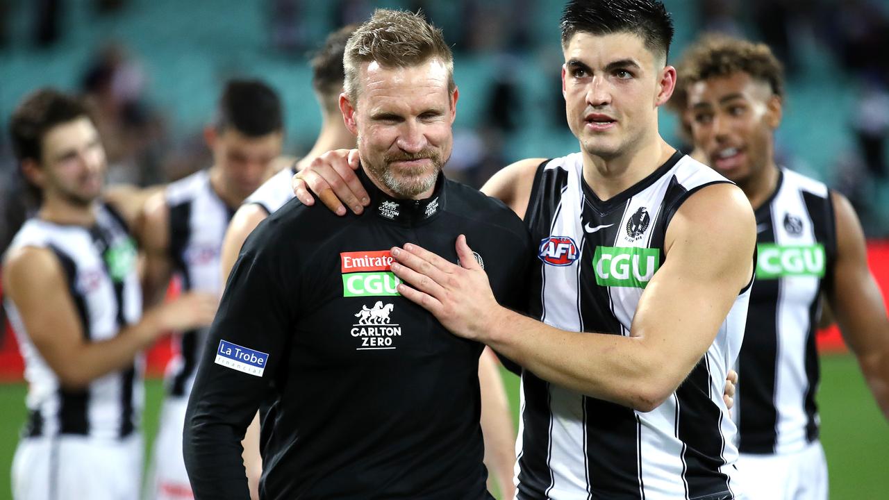 Collingwood is searching for Nathan Buckley’s replacement. Picture: Phil Hillyard