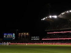 Adelaide Oval plunges into darkness during the Test.