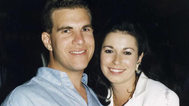 Matthew Perrin and wife Nicole in a rare photo, 17/03/1996.