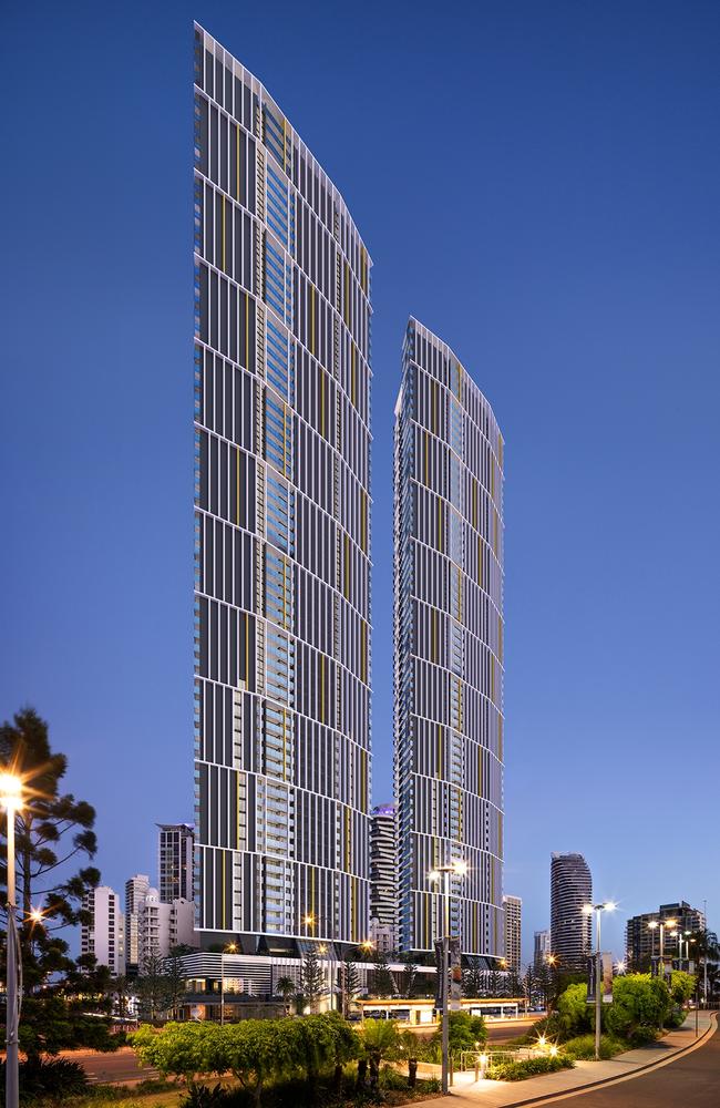 Artist impression of towers approved for Main Place in Broadbeach