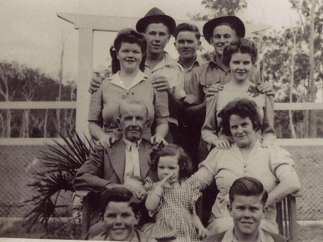 William and Hilda Webb at Thornside, with their eight children.