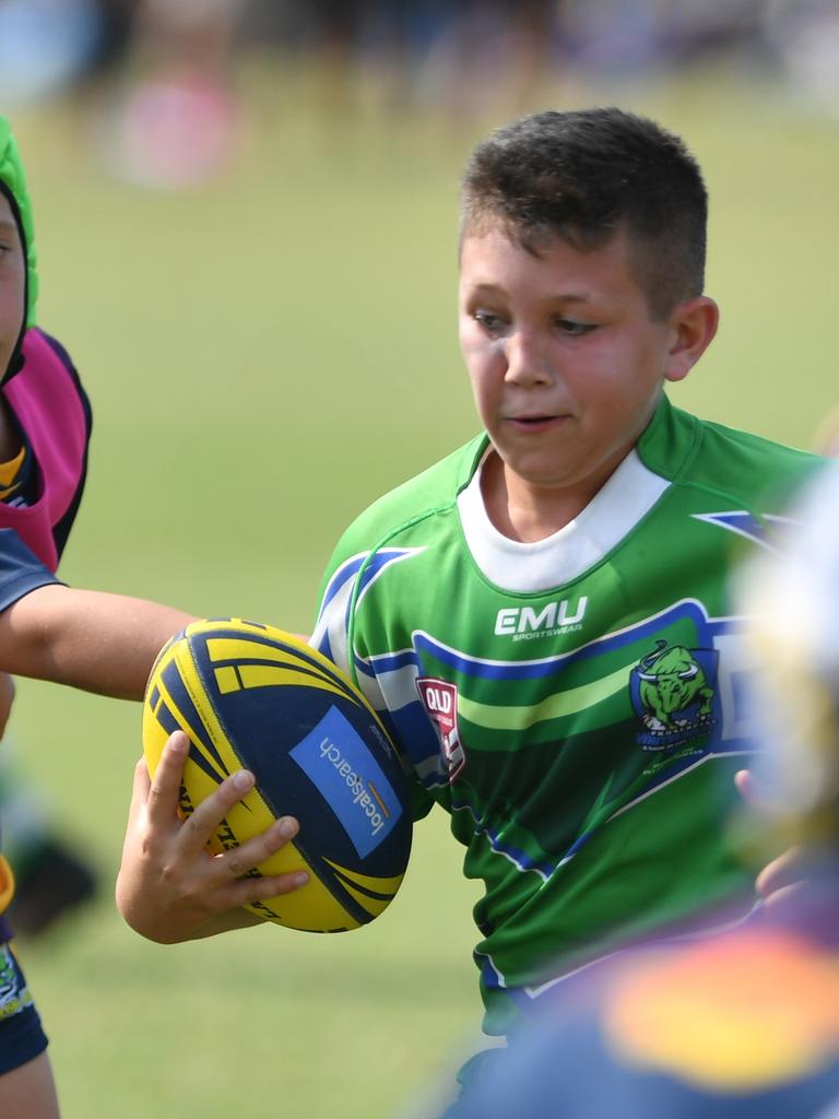 Teams play for Laurie Spina Shield at Brothers at Kirwan. Proserpine Whitsundays Brahmans Jack Rock. Picture: Evan Morgan