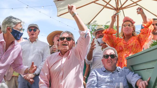 Morphettville Racecourse’s Melbourne Cup celebrations have been deemed a success despite low numbers. Picture: Asanka Ratnayake/Getty Images