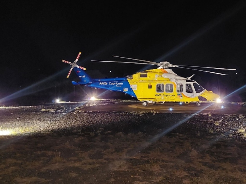 RACQ CapRescue responded to a collapse at the Sojitz Gregory Crinum Coal Mine near Emerald where a worker was crushed to death. Picture: RACQ CapRescue