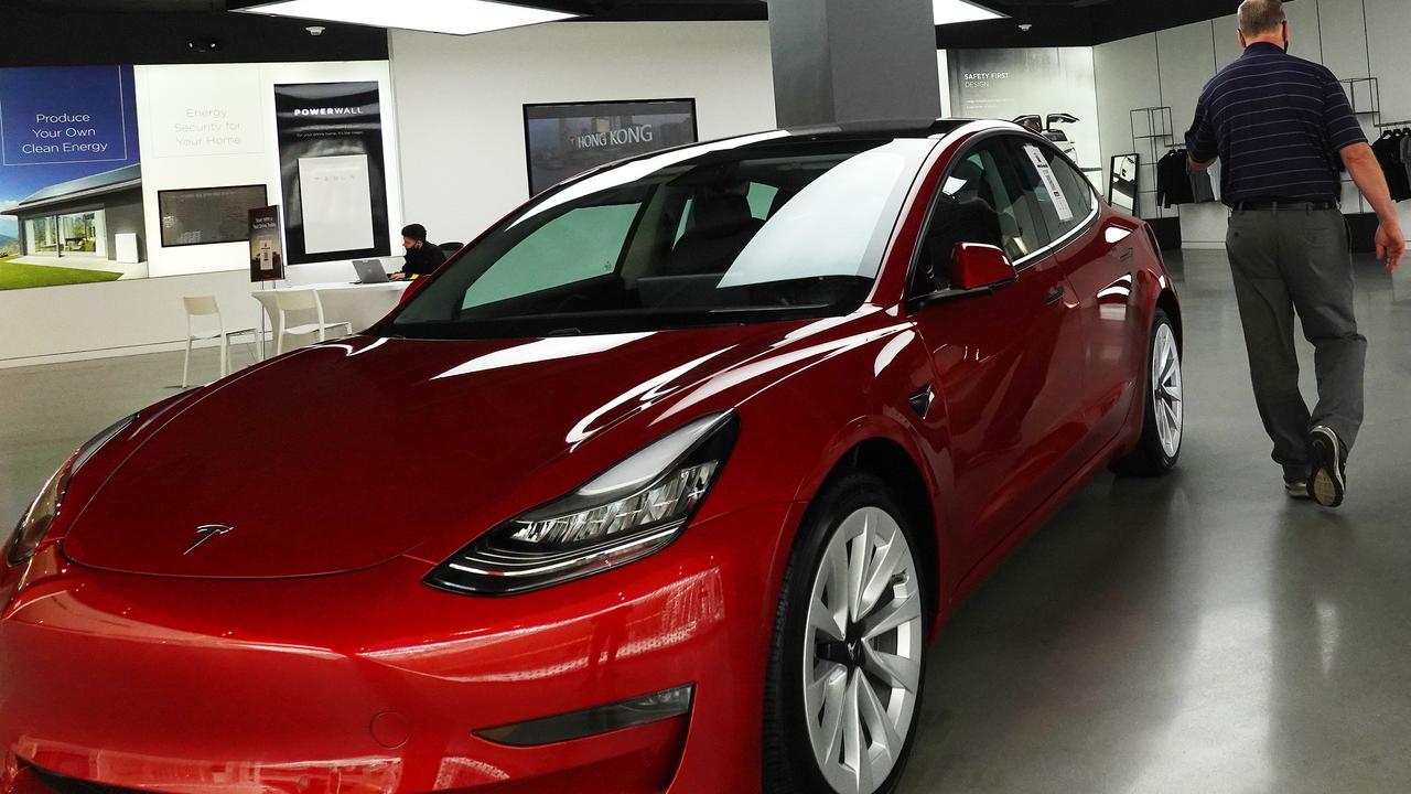 Many Tesla models feature cameras on the front, rear and sides of the vehicle. Picture: Joe Raedle/Getty Images/AFP