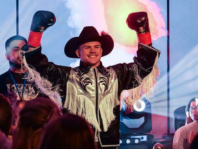 Mitch Leek swapped jockeys and horses for a chance at boxing greatness. Picture: Supplied